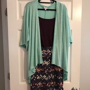 LulaRoe cardigan and skirt